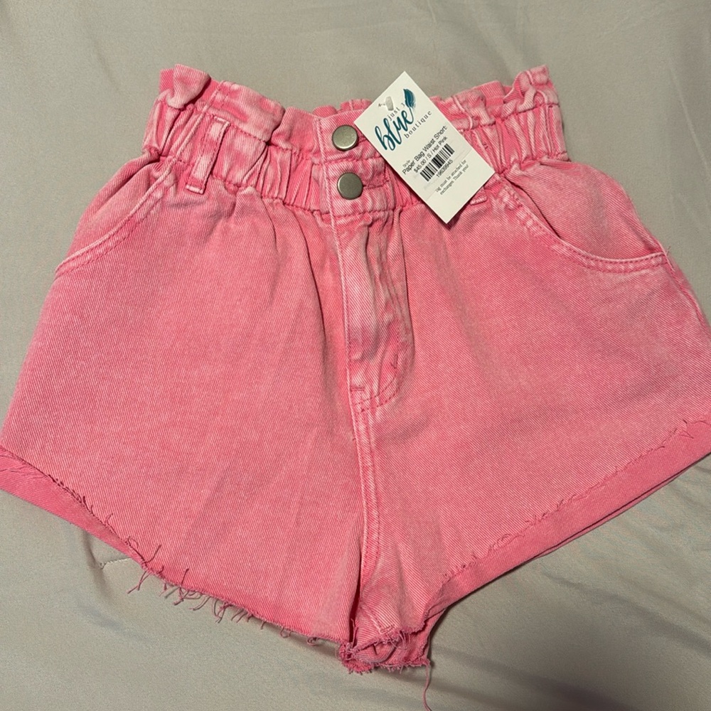 Pink Denim Shorts